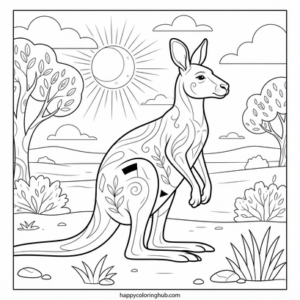 Kangaroo coloring page