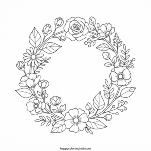 Forests wedding coloring page for relaxation