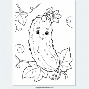 Doodle vegetables coloring page for women
