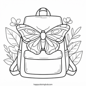 Moths camping coloring page for seniors