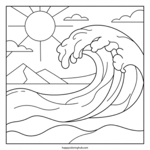 Stencil art coloring page