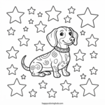 Dark fantasy dachshunds coloring page for women