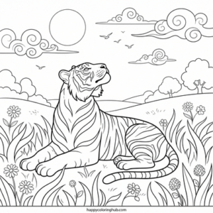 Tiger coloring page