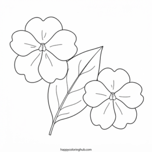 Impatiens coloring page for adults