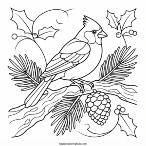 My first coloring page of birds