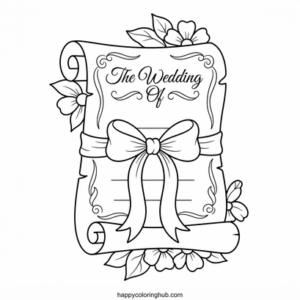 Castles wedding coloring page for anxiety relief