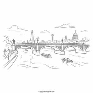 London bridge coloring page